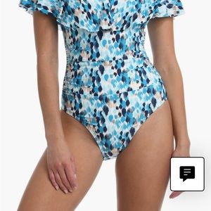La Blanca Blue Patterned One Piece Swimsuit